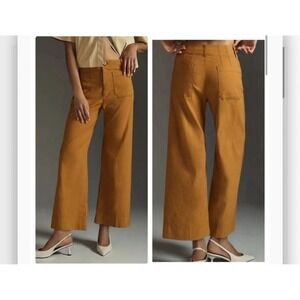 Maeve Anthropologie The Colette Cropped Wide Leg Pants Size 31